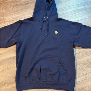 Navy Blue Hoodie with Yellow Duck Logo